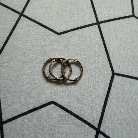 Silver Stacking Branch Rings - Picture 1 of 2